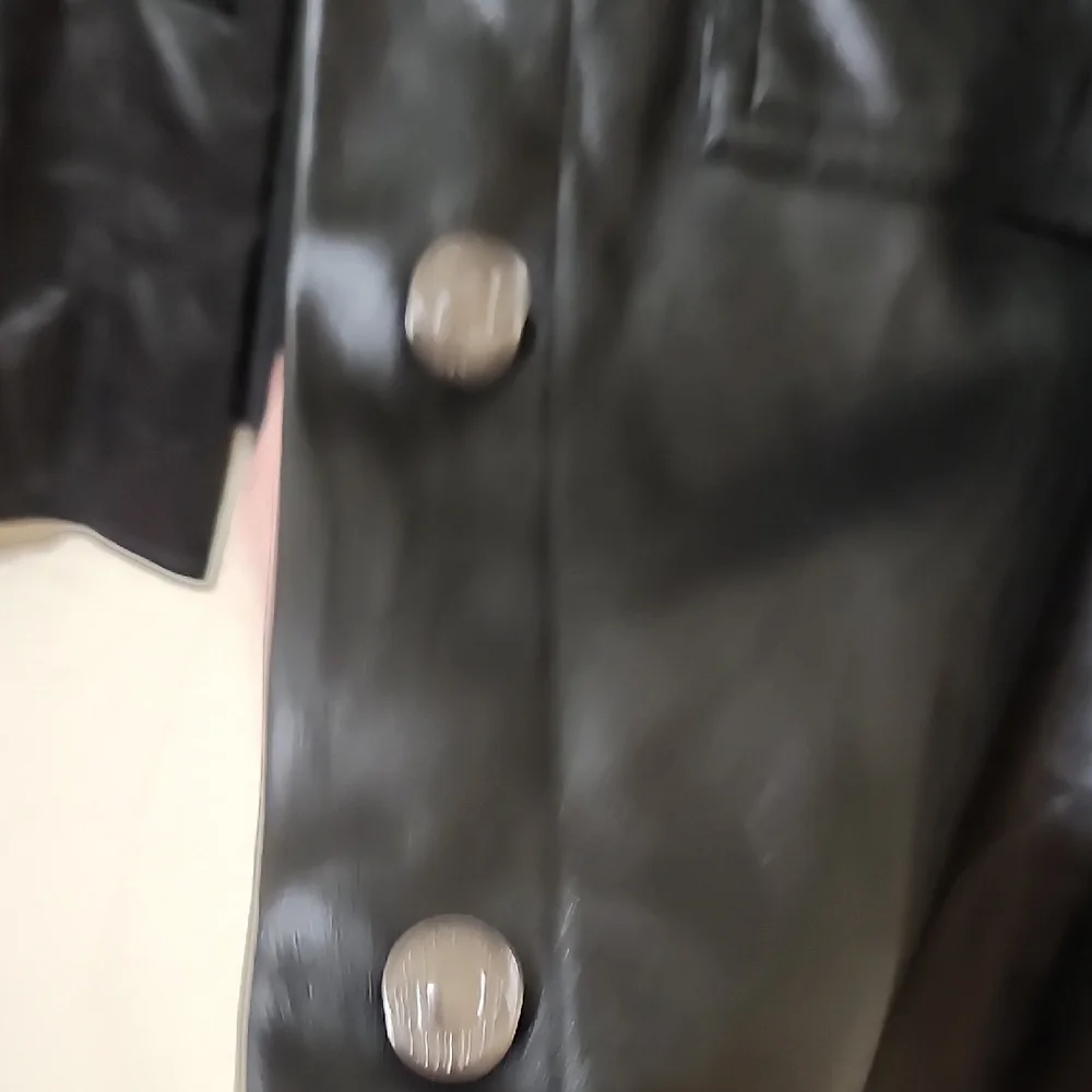 Zara Black Leather Jacket - Picture 5 of 11